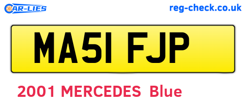 MA51FJP are the vehicle registration plates.