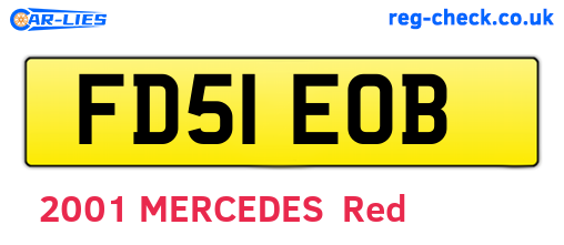 FD51EOB are the vehicle registration plates.