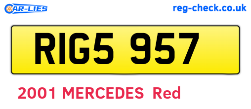 RIG5957 are the vehicle registration plates.