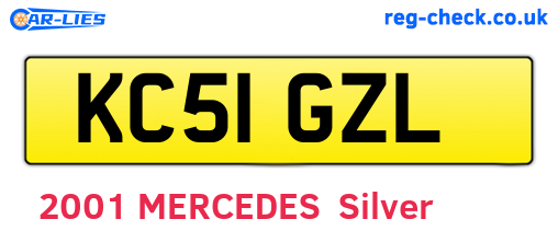 KC51GZL are the vehicle registration plates.