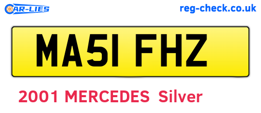 MA51FHZ are the vehicle registration plates.