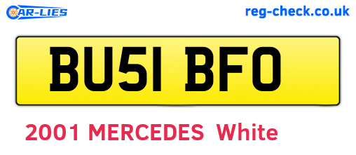BU51BFO are the vehicle registration plates.
