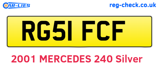 RG51FCF are the vehicle registration plates.