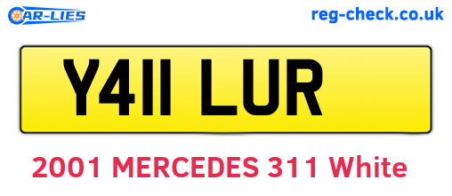 Y411LUR are the vehicle registration plates.