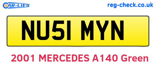 NU51MYN are the vehicle registration plates.
