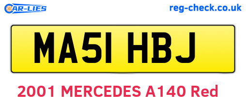 MA51HBJ are the vehicle registration plates.