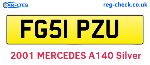 FG51PZU are the vehicle registration plates.