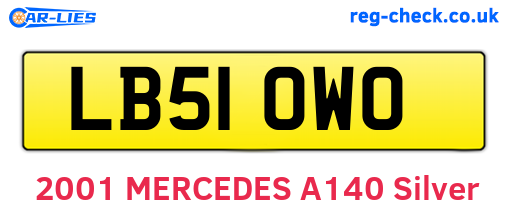 LB51OWO are the vehicle registration plates.