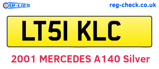 LT51KLC are the vehicle registration plates.