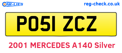 PO51ZCZ are the vehicle registration plates.