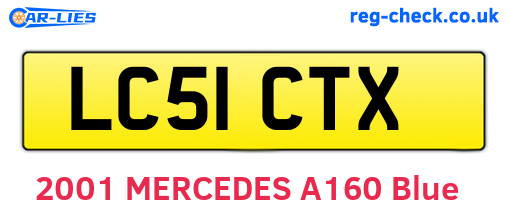LC51CTX are the vehicle registration plates.