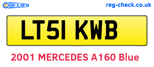 LT51KWB are the vehicle registration plates.