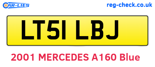 LT51LBJ are the vehicle registration plates.