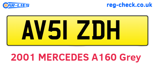 AV51ZDH are the vehicle registration plates.