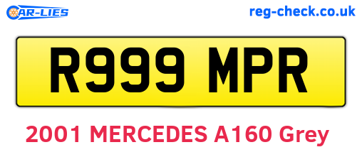R999MPR are the vehicle registration plates.