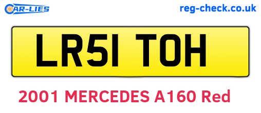 LR51TOH are the vehicle registration plates.