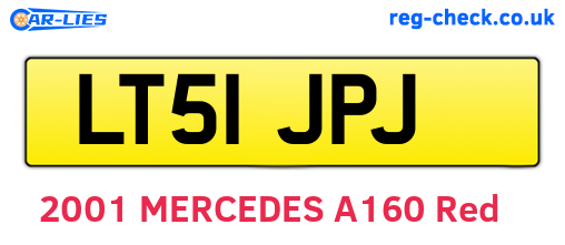 LT51JPJ are the vehicle registration plates.