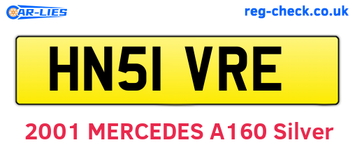 HN51VRE are the vehicle registration plates.
