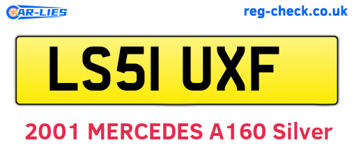 LS51UXF are the vehicle registration plates.