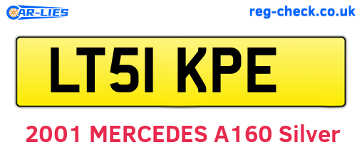 LT51KPE are the vehicle registration plates.