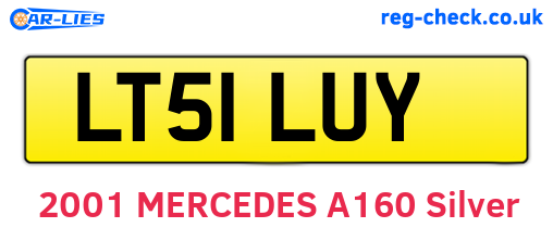 LT51LUY are the vehicle registration plates.