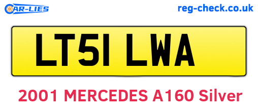 LT51LWA are the vehicle registration plates.