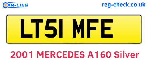 LT51MFE are the vehicle registration plates.