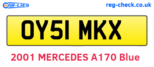 OY51MKX are the vehicle registration plates.
