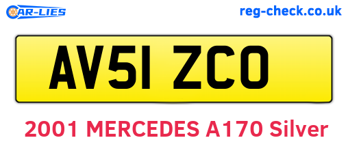 AV51ZCO are the vehicle registration plates.