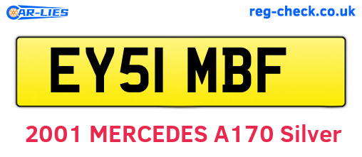 EY51MBF are the vehicle registration plates.