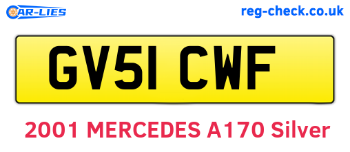 GV51CWF are the vehicle registration plates.