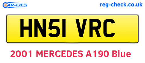 HN51VRC are the vehicle registration plates.