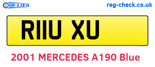 R11UXU are the vehicle registration plates.