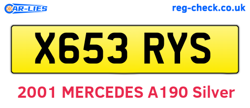 X653RYS are the vehicle registration plates.