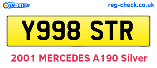 Y998STR are the vehicle registration plates.
