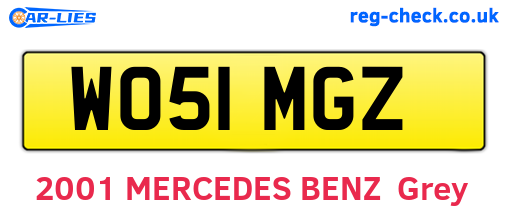 WO51MGZ are the vehicle registration plates.