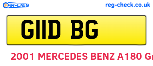G11DBG are the vehicle registration plates.