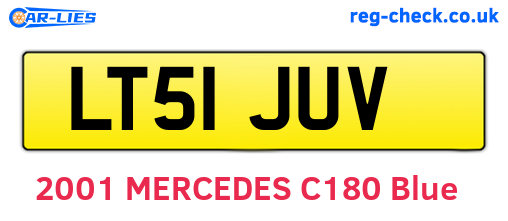 LT51JUV are the vehicle registration plates.