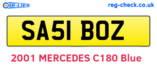 SA51BOZ are the vehicle registration plates.