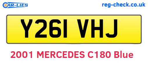 Y261VHJ are the vehicle registration plates.