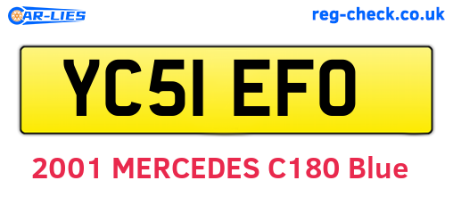 YC51EFO are the vehicle registration plates.