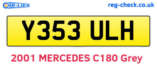 Y353ULH are the vehicle registration plates.