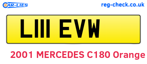 L111EVW are the vehicle registration plates.
