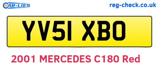 YV51XBO are the vehicle registration plates.