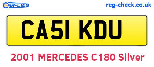 CA51KDU are the vehicle registration plates.