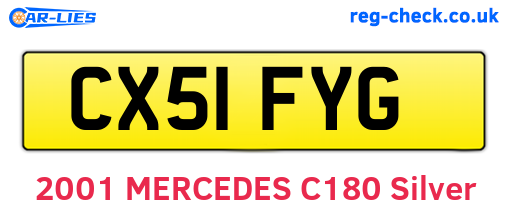 CX51FYG are the vehicle registration plates.