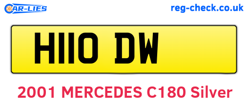 H11ODW are the vehicle registration plates.