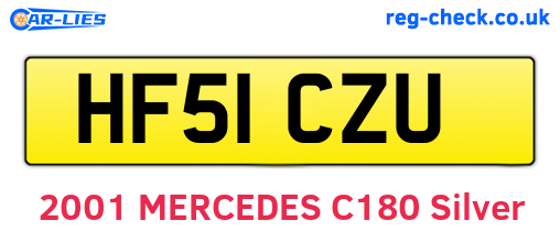 HF51CZU are the vehicle registration plates.