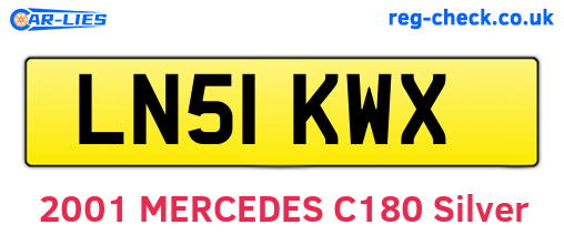 LN51KWX are the vehicle registration plates.
