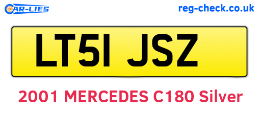 LT51JSZ are the vehicle registration plates.